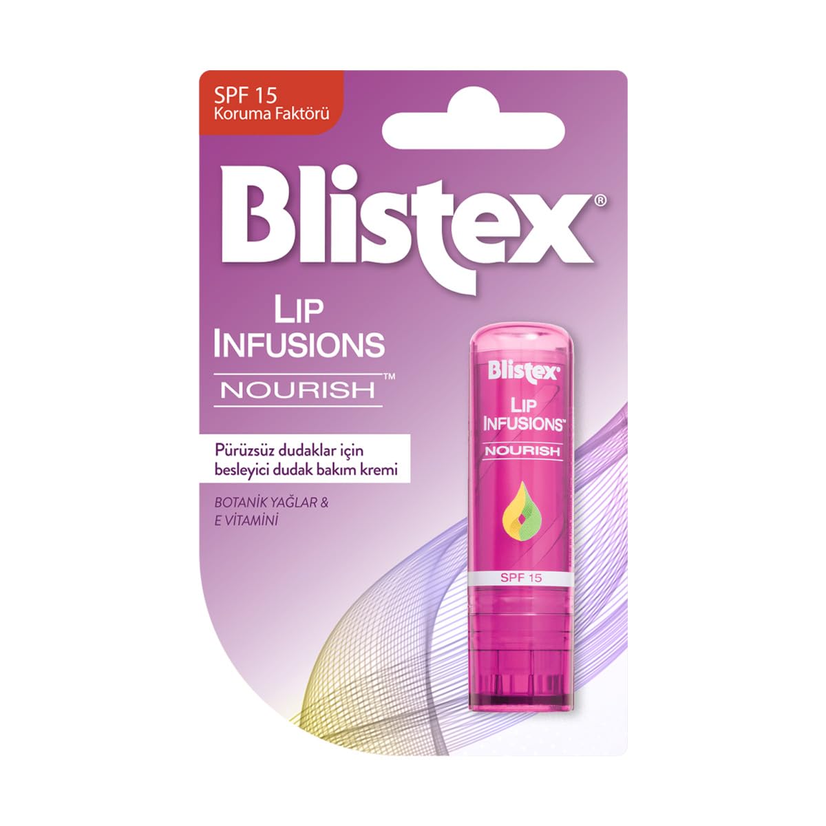 Blistex Lip Infusions Nourish SPF 15 Güneş Koruyucu Besleyici Dudak Bakım Kremi x2