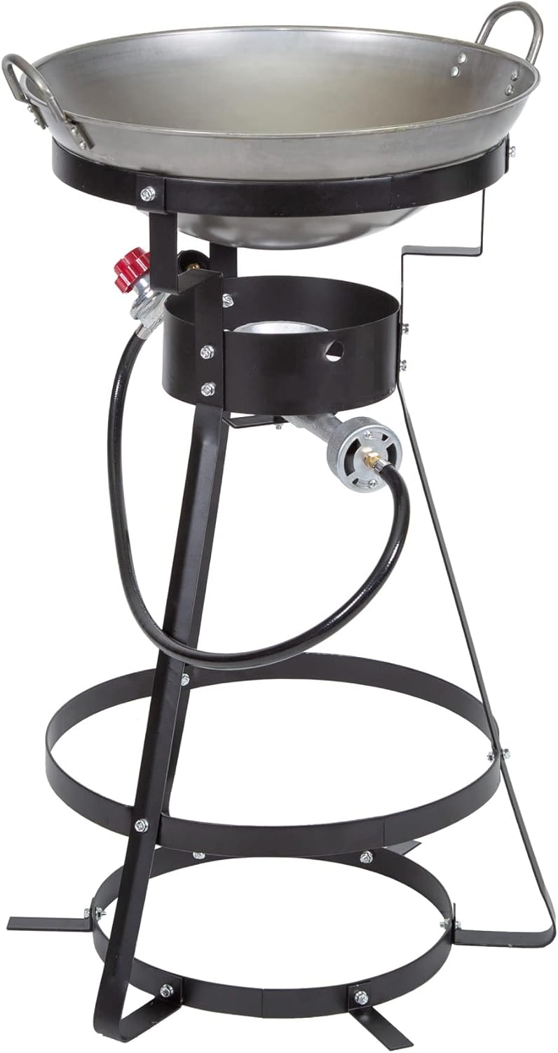 Camp Stove with Carbon Steel Wok Includes Stove, Wok, Heavy