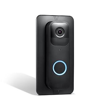 Wasserstein Wall Plate Compatible With Blink Video Doorbell - Easy Mounting for Your Blink Video Doorbell Camera (Black)