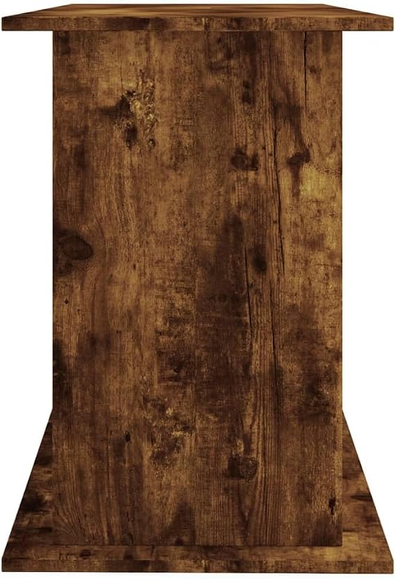 Homgoday Aquarium Stand Aquarium Table Aquarium Base Cabinet Aquarium Cabinet Terrarium Cabinet Smoked Oak 121 x 41 x 58 cm Wood Material