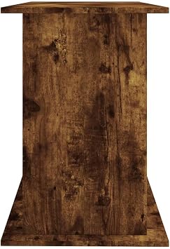 Homgoday Aquarium Stand Aquarium Table Aquarium Base Cabinet Aquarium Cabinet Terrarium Cabinet Smoked Oak 121 x 41 x 58 cm Wood Material