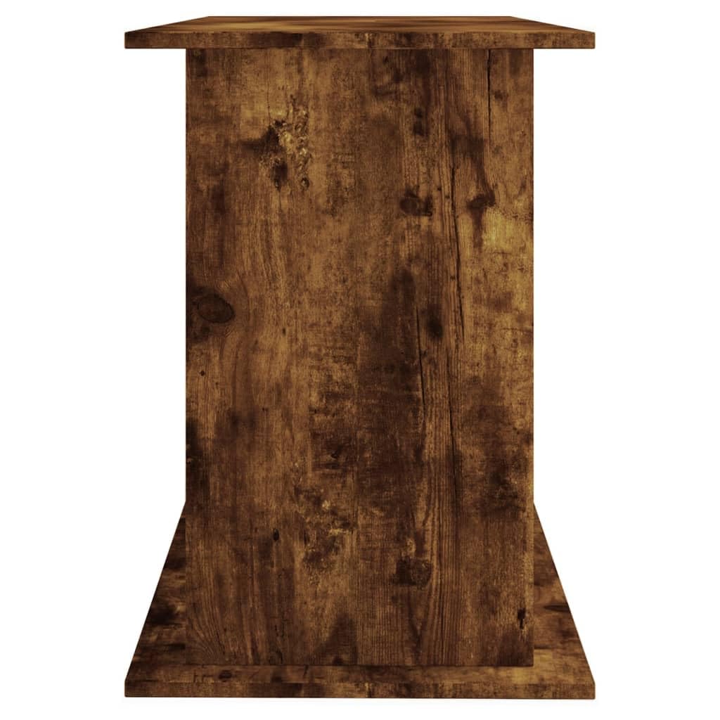Homgoday Support pour aquarium - Table d'aquarium - Meuble bas - Meuble pour aquarium - Meuble pour terrarium - Chêne fumé - 121 x 41 x 58 cm - Matériau dérivé du bois