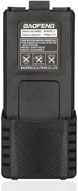 Baofeng BL-5L 3800mAh Extended Battery Compatible with UV-5R UV-5RTP UV-5R Plus BF-F8HP, BF-F9 Two Way Radio Walkie Talkie