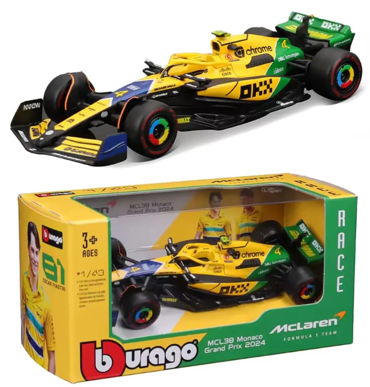 Auto Fórmula 1 escala 1:43 Bburago McLaren MCL38 miniatura 1