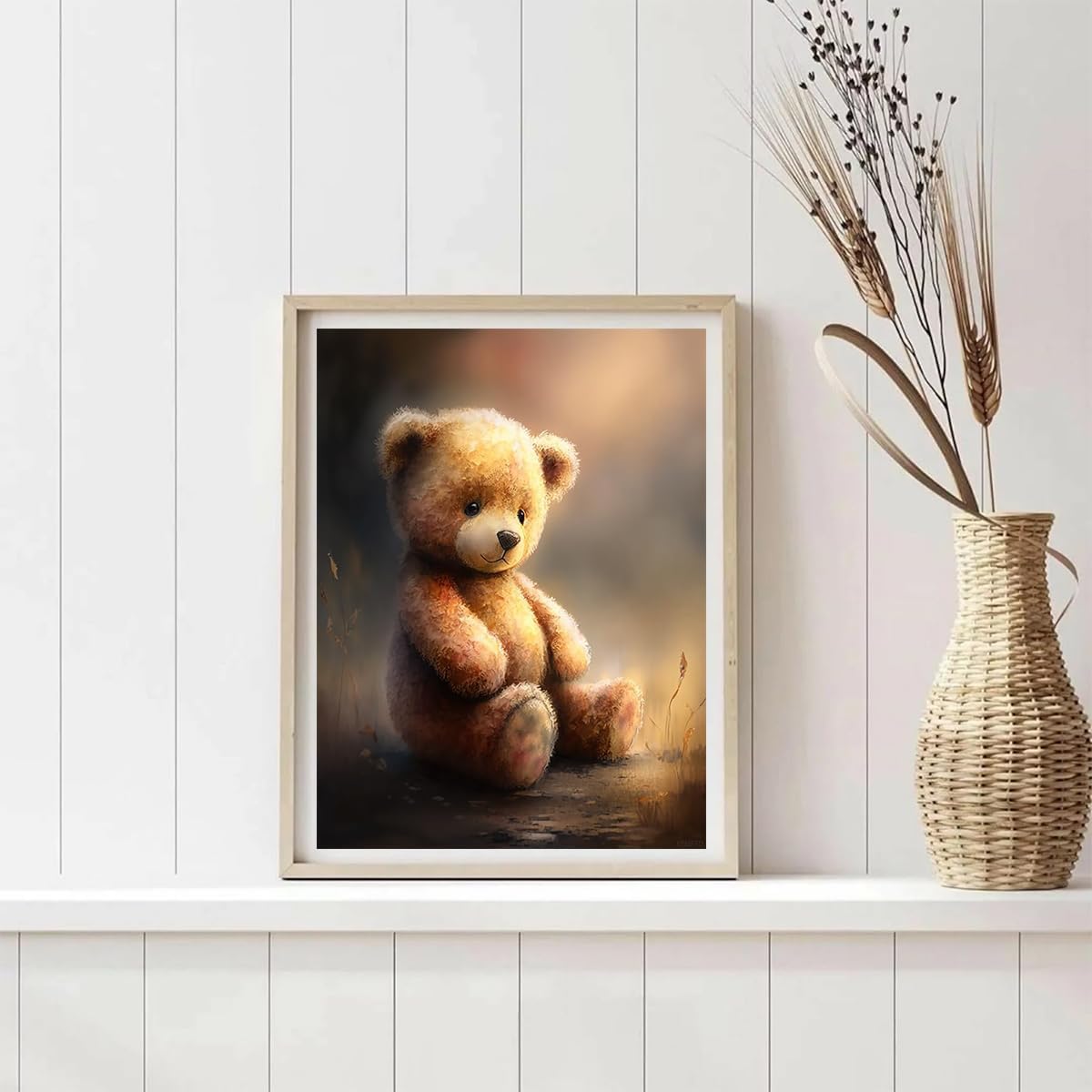 YEEIFFD Diamond Painting Kits for Adults, Bear 5D DIY Diamond Art Kits Full Drill Diamond for Gift Wall Decor Gem Arts Beautiful Animals 12 x 16 inch