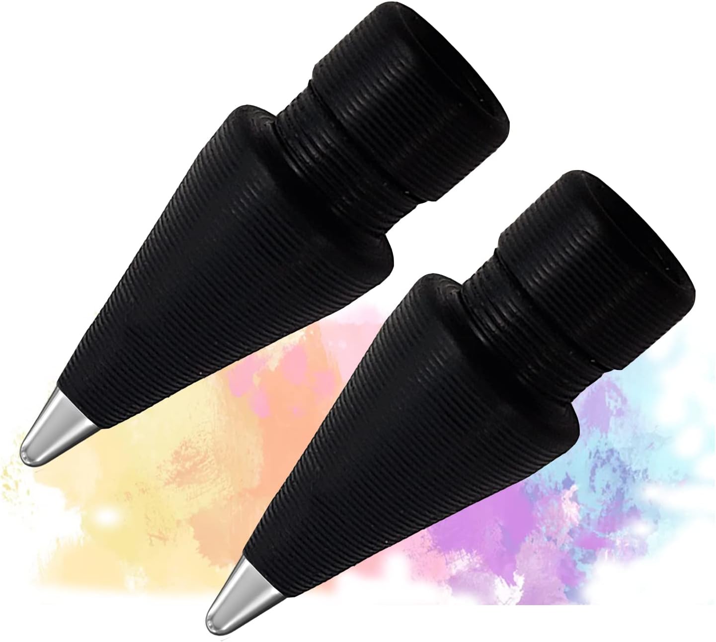 Realistic Pen Like Fine Point Pencil Tips Compatible with Apple Pencil 2nd 1st Generation,2 Pack Fine Tips Paperfeel Ipad Pro Pen 1st 2 Gen Replacement Nibs fits for Artists,Note-Takers ,Black