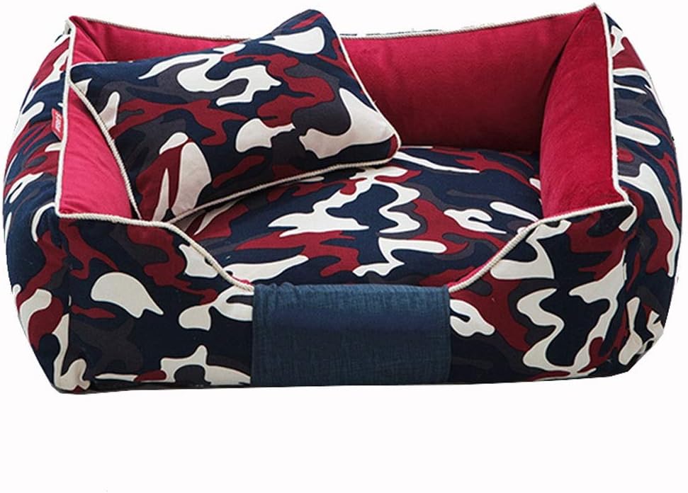 Cama Almohadón para Perro y Gato Tamaño Pequeño Lavable Camuflaje