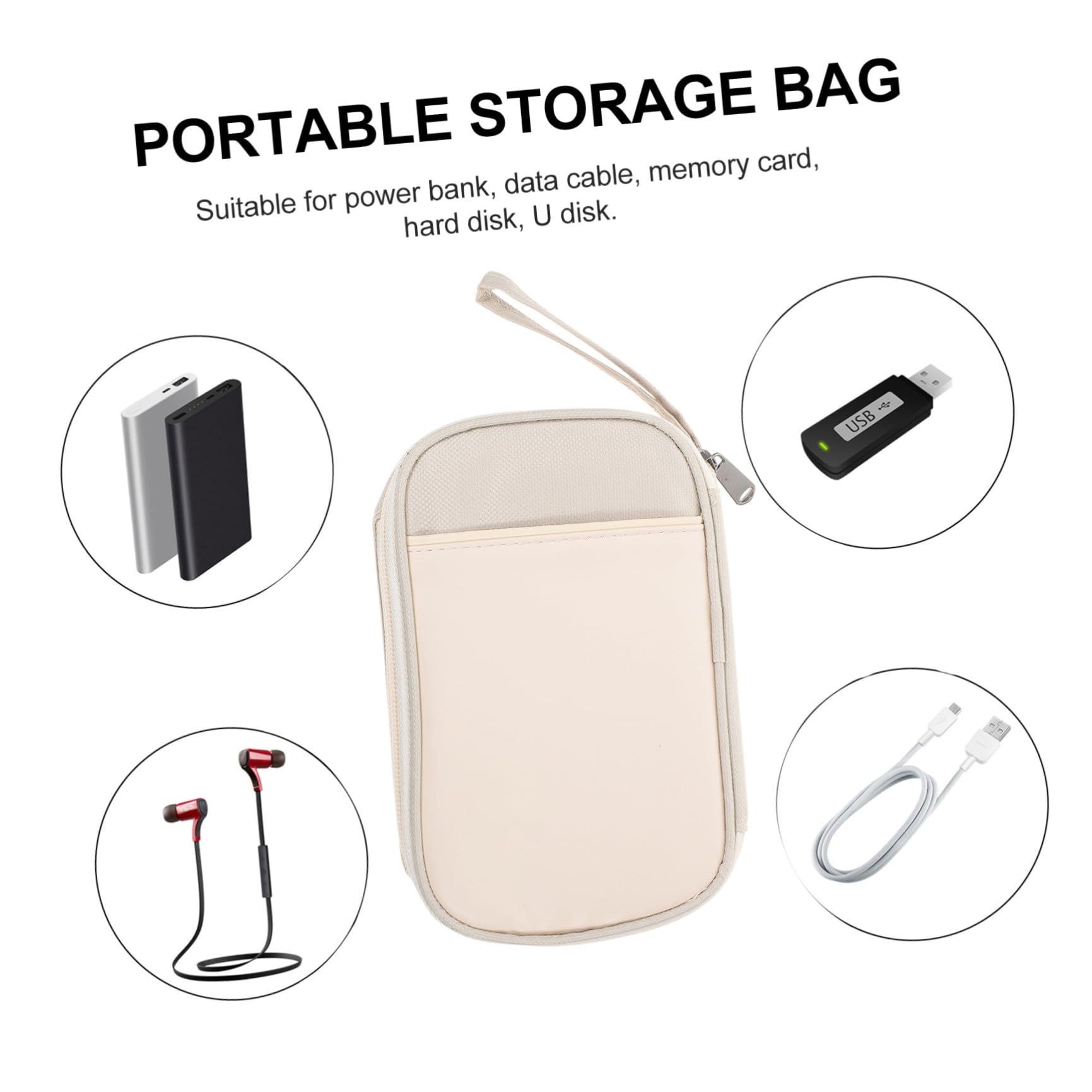 OSALADI 3 Pezzi Custodia Multifunzione Custodia Elettronica Gadget Da Viaggio Piccolo Rossetto Portafoglio Custodia Per Cavo Organizer Per Cavo Da Viaggio Borsa Per Elettronica Custodia