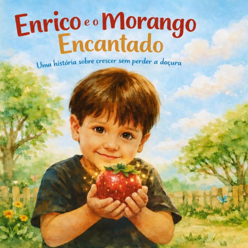 Enrico e o Morango Encantado: Uma história sobre crescer sem perder a doçura