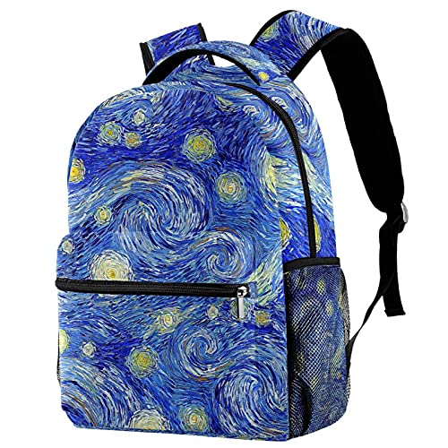 Sac à dos de voyage Ciel Étoilé pour loisirs et campus avec porte-bouteille
