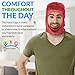 ABC Disposable Hood Caps One Size, Pack of 100 Red Disposable Bouffant Hoods with Elastic Bands, Breathable Polypropylene Hoods, Unisex Disposable Hoods, Full Face Hair Net for Home, Industrial Use