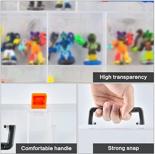 Miniatura 4 de Estuche de doble capa compatible con paquetes de figuras Akedo Ultimate Arcade Warriors, almacenamiento coleccionista de personajes de acción