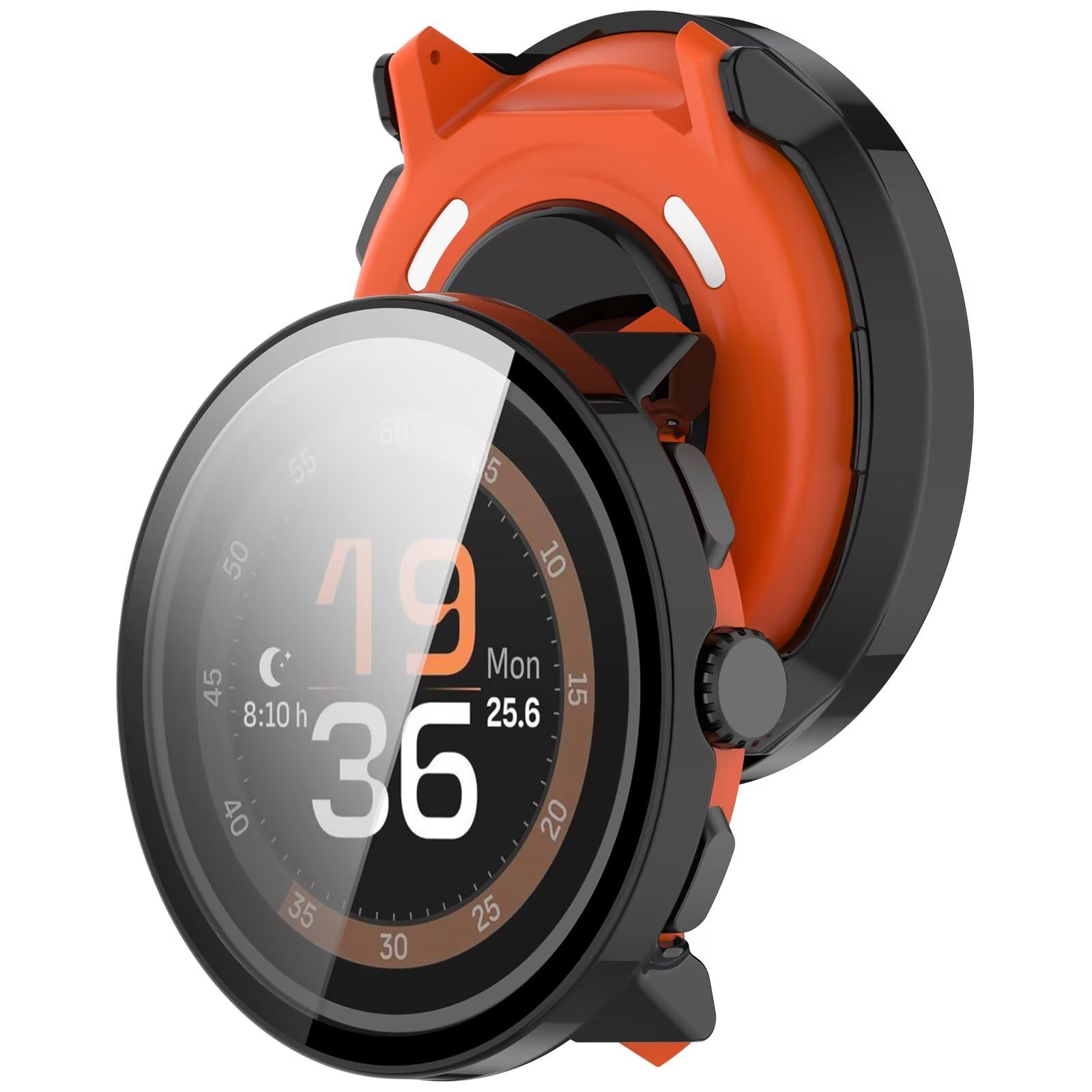 FTRONGRT Cover Compatibile con SUUNTO VERTICAL, PC + Pellicola Temperata Tutto Compreso Antigraffio Custodia Protettiva Compatibile con SUUNTO VERTICAL.Nero