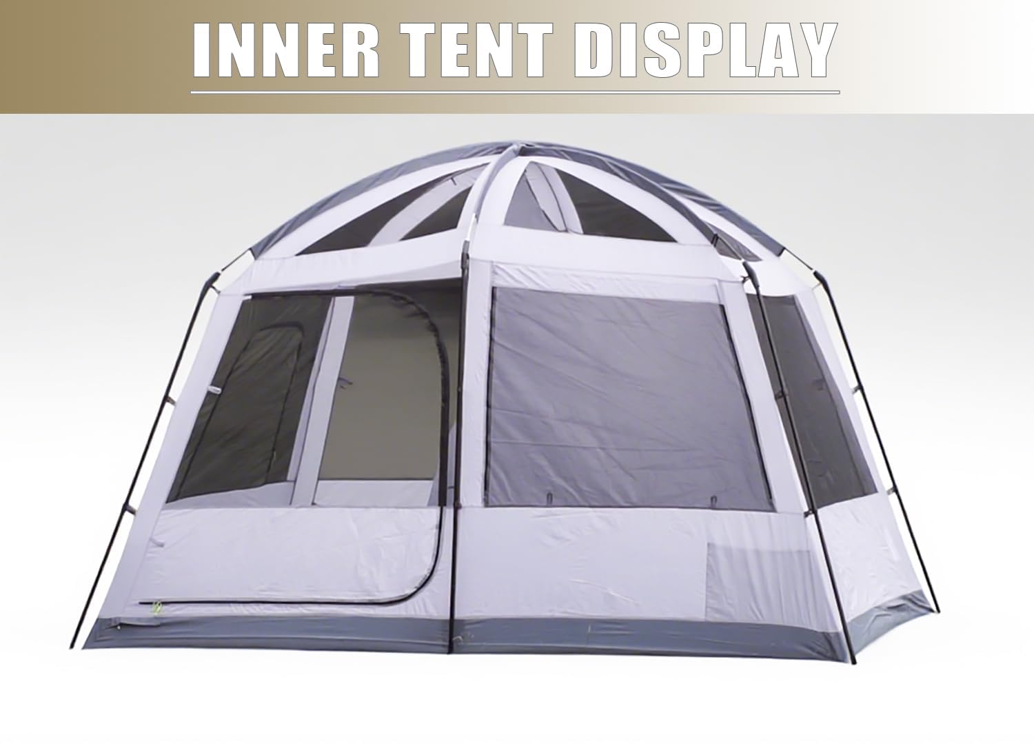Three Bears 6-Personen-Zelt, 3000 mm wasserdicht, doppellagig mit Raumteilern, farbcodierten Schnallen, Vorzelte vorne & hinten als Sonnenschutz nutzbar – ideales Familienzelt für Camping & Outdoor.