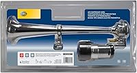 Vista 1 de HELLA 013410001 Kit de bocina de trompeta Air 12V cromado (BL)