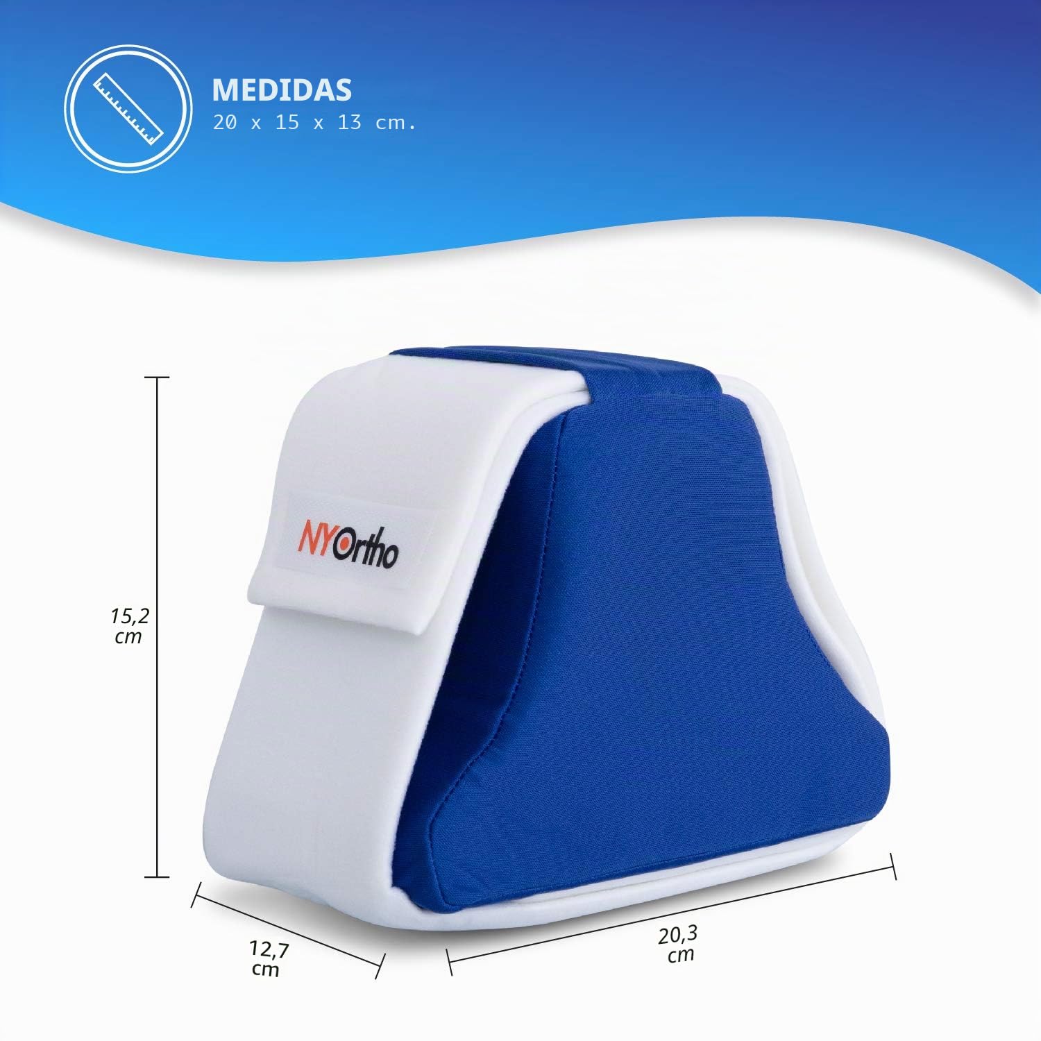 NYOrtho Separador de rodilla de cuña de abducción para recuperación de cirugía de cadera, almohada ortopédica de 4 pulgadas para soporte de piernas, prevención de contracturas y uso postoperatorio