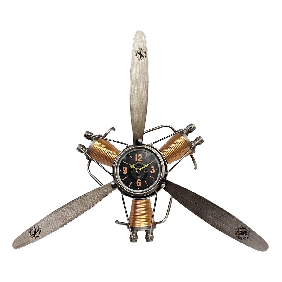 Reloj de Metal con Diseño Vintage y Estilo Industrial