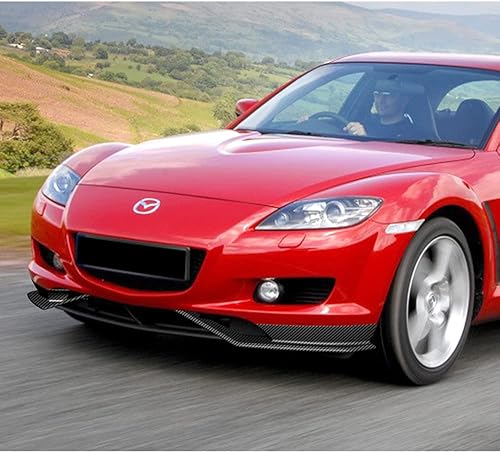 Miniatura 5 de Q1-TECH, borde de parachoques delantero compatible con Mazda RX-8 2004-2008, alerón de parachoques delantero, kit divisor de cuerpo de mentón, fibra