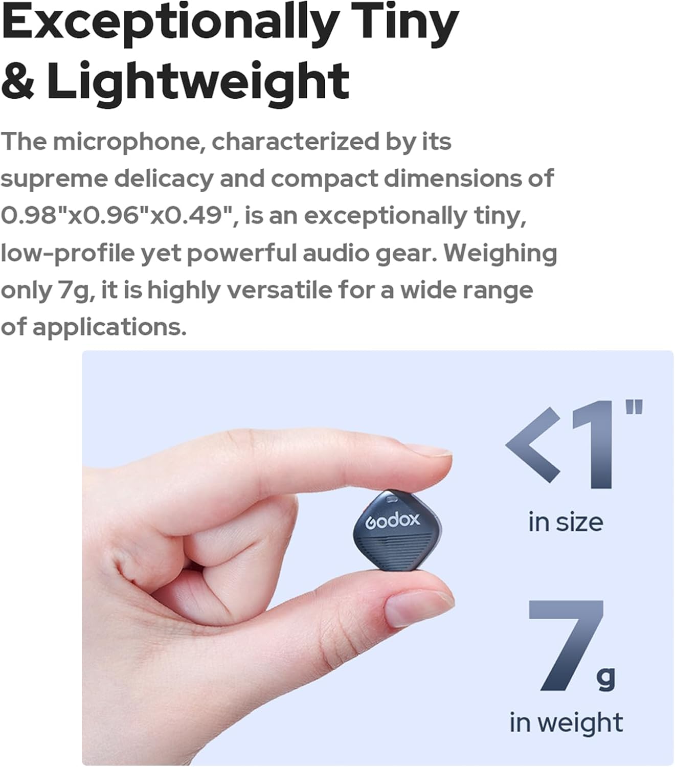 GODOX Cube-S Mini Wireless Lavalier Mic for iPhone 14/13/12,Lightning Microphone Wireless,Ultra-Clear Hi-Fi Audio,1000ft Range,Noise Cancellation,30-Hour Battery for Streaming Video Recording