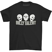 Rockabilia Men's Billy Talent Three Skulls/Momento Mori T-Shirt Black