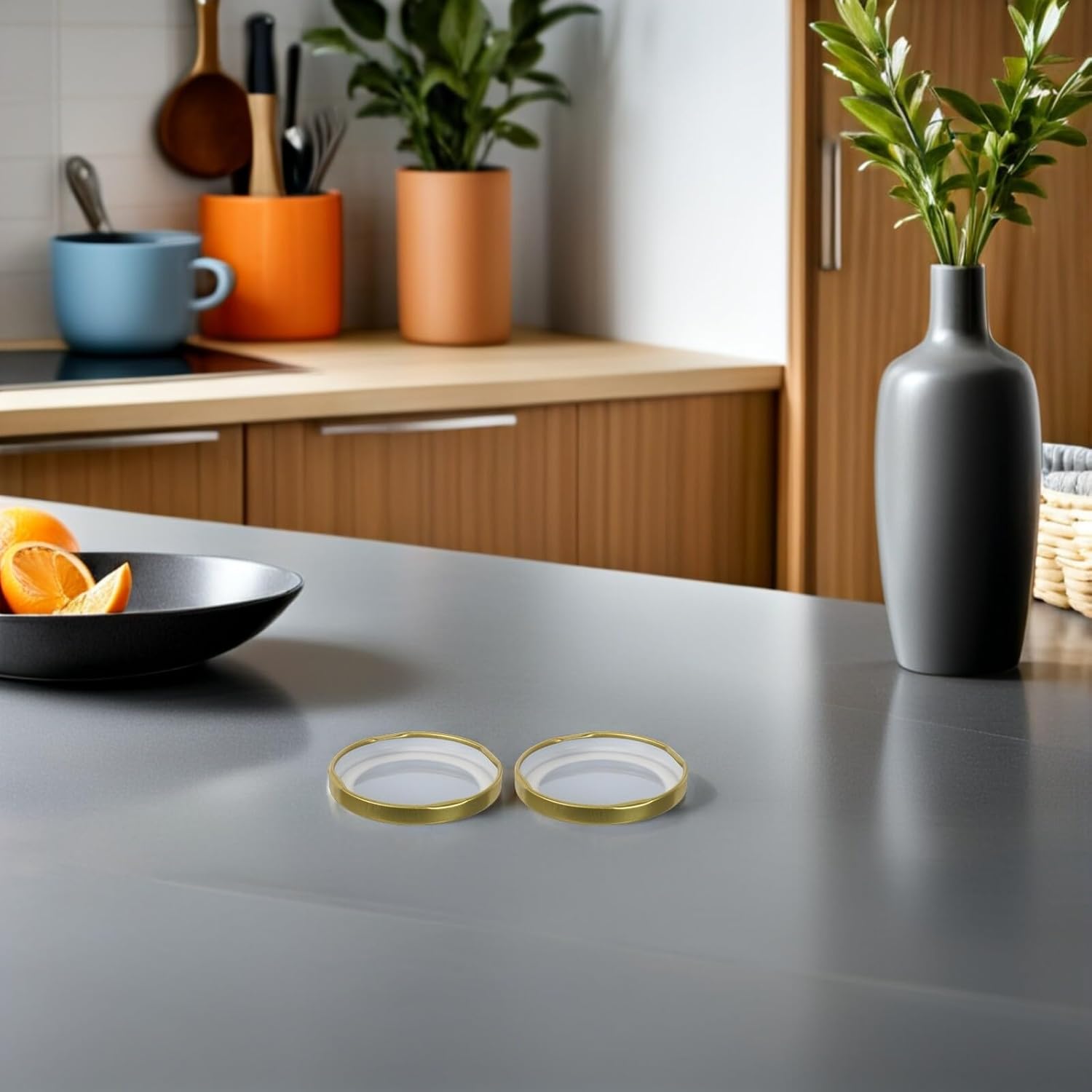 100pcs 63mm Mason Jar Lids Gold Tinplate Sealing Caps Leakproof Metal Covers for Regular Mouth Jars Food Preservation Honey Storage