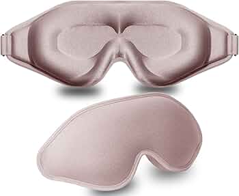 Sleep Mask, 3D Deep Contoured Eye Covers for Sleeping, 99% Block Out Light Eye Mask,Zero Pressure Cup Blindfold for Men Women, with Adjustable Strap for Sleeping, Yoga, Traveling (Pink)