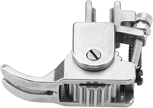 Miniatura 4 de Oumefar Prensatelas ajustables con ruedas para máquina de coser Pie de rodillo para cuero Tela gruesa de tela de acero inoxidable Pies prensatelas