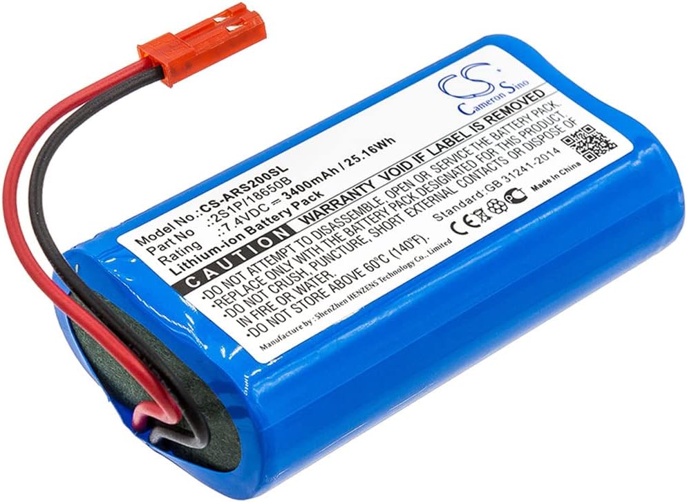 Cameron Sino New 3400mAh Replacement Battery for Arizer Solo, Arizer Solo 2