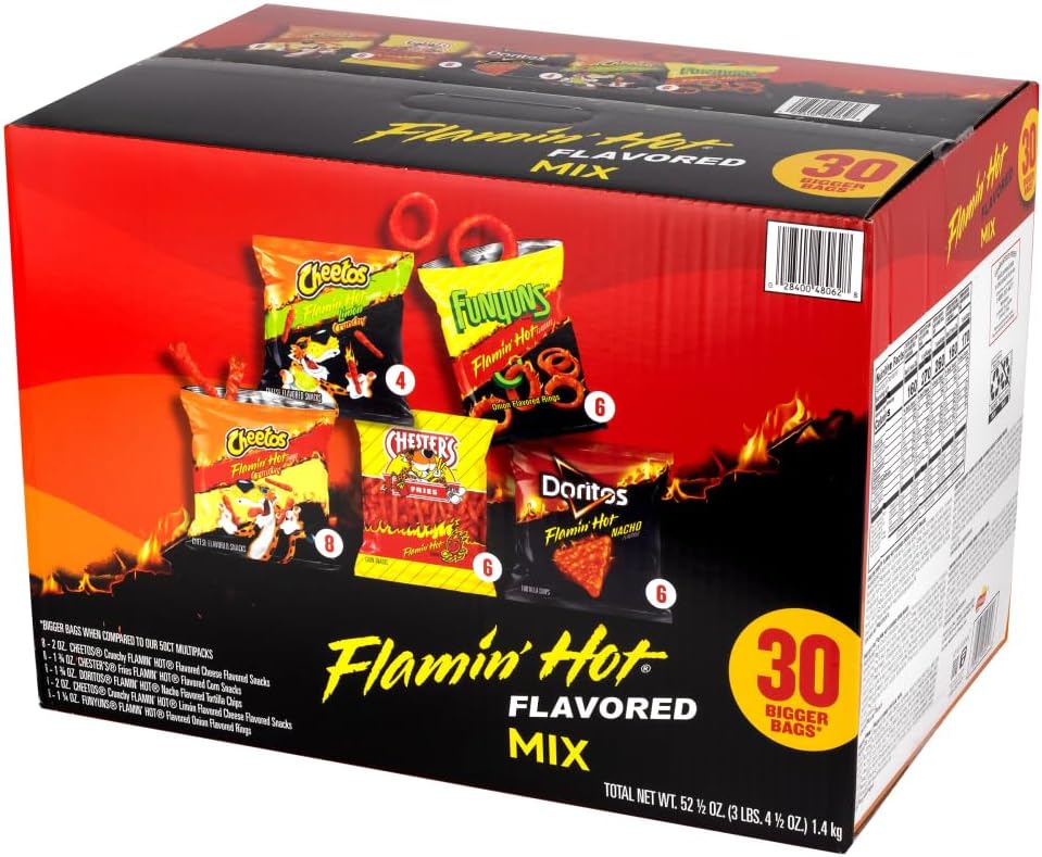 Frito-Lay Flamin' Hot Mix Variety Pack, 30 Count