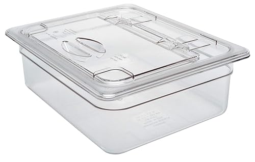 Miniatura 2 de Cambro 20CWL 135 Clear Camwear Medio Tamaño Sólido Alimentos Pan FlipLid