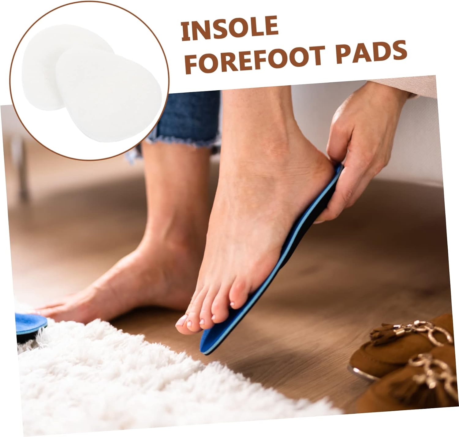 25pairs Forefoot Cushions Anti-Slip Comfort Shoe Inserts for High Heels Flat Shoes Thickened Foot Pads for Pain Relief for Women Men