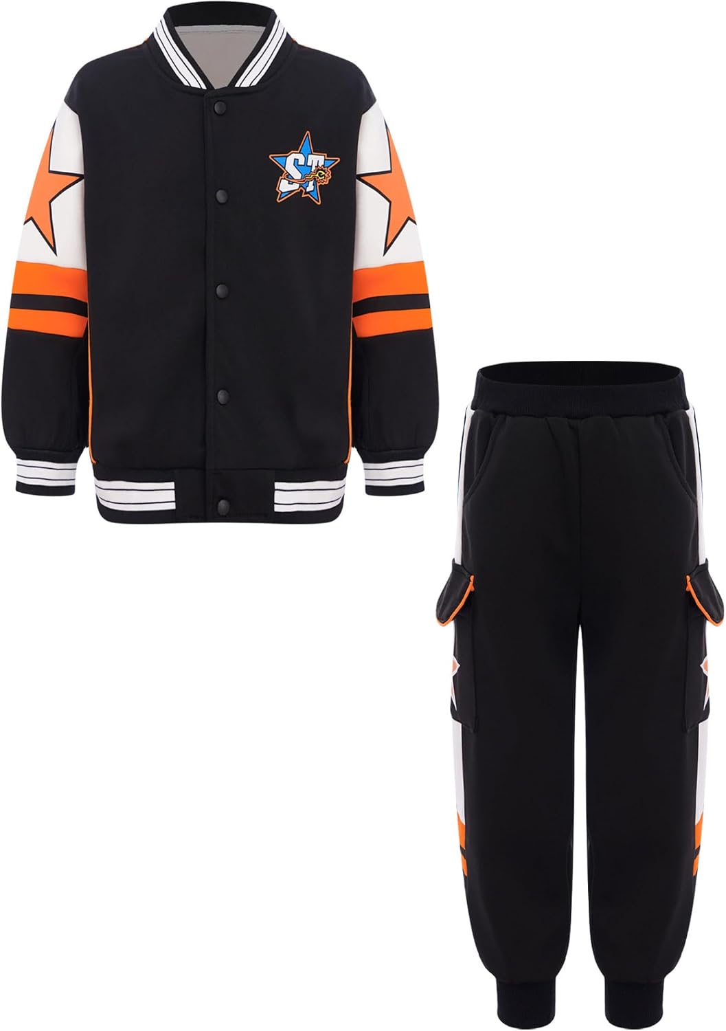 Yhong Kids 2 Pcs Baseball Jacket And Pants Set with Boys Activewear Tracksuit Winter Fall Casual Daily Wear