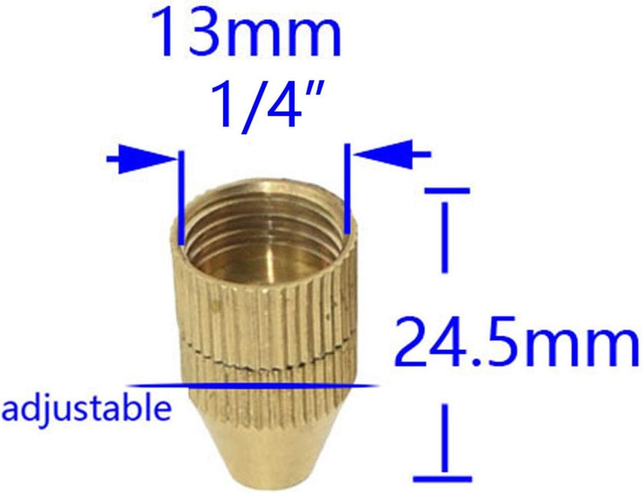 Garden Hose Connection Accessories 1/2 Inch Male Water Mist Nozzle Brass Mist Nozzle 1/4" Female Garden Mist Nozzle Copper Mist Cooling System Nozzle 15 (Color : 1I4 X B)