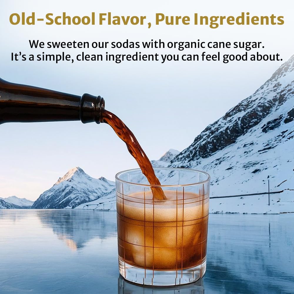 Rocky Mountain Soda, 12‑Pack 12 Fl Oz Bottles, Small‑Batch Craft Soda Pop, Gluten‑Free, Vegan, Organic Cane Sugar, No Preservatives, No Added Sodium, 12 Flavors Variety Pack Soda Pop