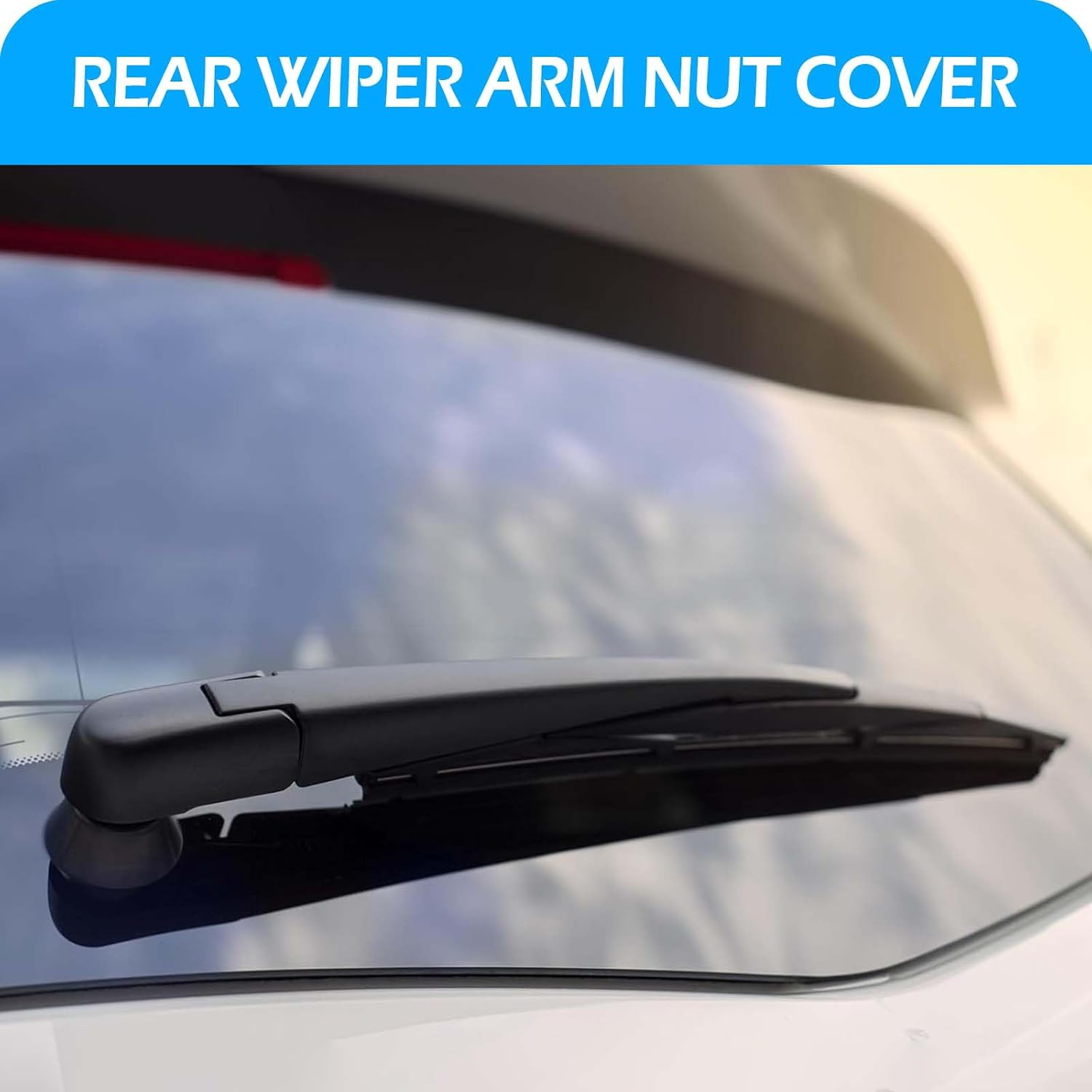 Rear Windshield Wiper Arm Nut Cover Cap, Rear Wiper Cover Compatible with Ford Expedition 2018-2021, Lincoln Navigator 2018-2024, Replacement Part OEM BB5Z-17C526-A (Black)