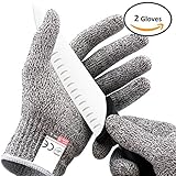 Platinum Oyster Glove No Cut Resistant High Performance Level 5 Protection, Food Grade All Sizes Perfect Gift for that Chef, Culinary cnc router, mandoline slicer, fillet knife sharpener (Medium)