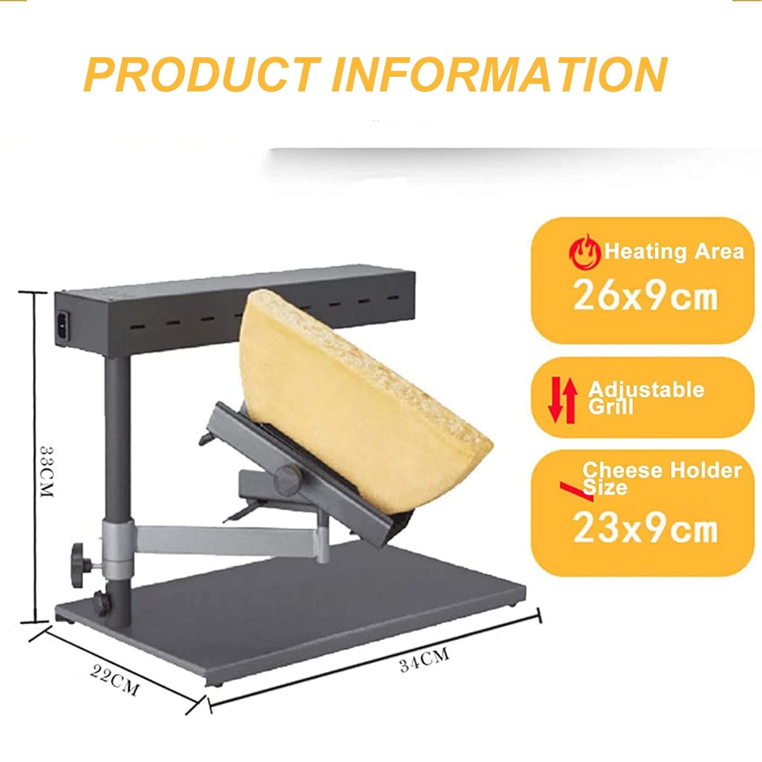 Machine à raclette de 600 W pour fondre et griller sans effort dans les restaurants et cafés