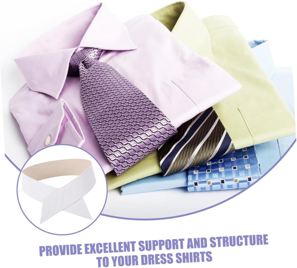 VANZACK 200Pcs Dress Shirt Collar Inserts Durable Paper Collar Stays for Men Women Flexible Support for Crisp Appearance for Use Collar Extenders for Enhanced Style