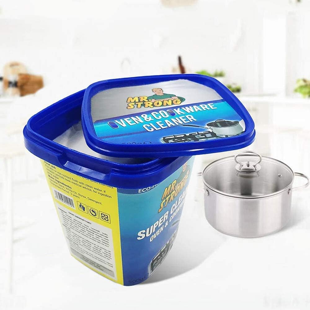 MR. STRONG Oven & Cookware Cleaner Stainless Steel Cleaning Paste Remove Stains from Pots Pans Multi-Purpose Cleaner & Polish Removes Household Clean Universal Cleaning Paste for Removing Rust