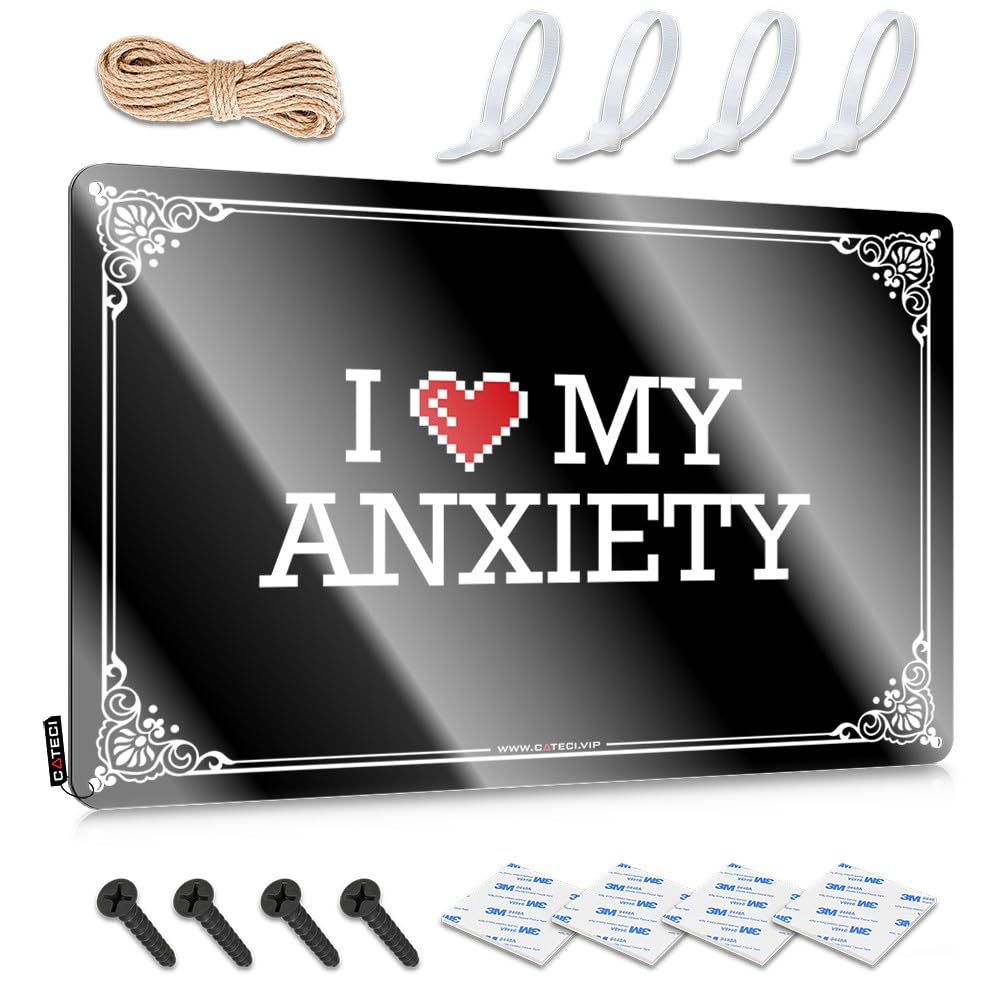 Rustic, Decoration Bars Ideas I Love My Anxiety | Rustic Scandinavian Wall Art(20X30CM)