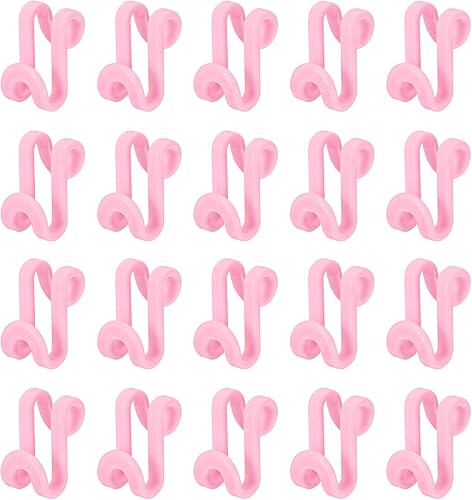 uxcell Ganchos para colgar ropa, 60 unidades, ganchos de plástico ABS, extensores de colgador, ganchos para colgar ahorran espacio para armario