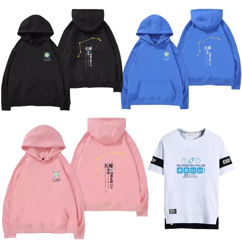 Amazon.co.jp: [ルイス] 星街 パーカー メンズ 黒 白 tシャツ