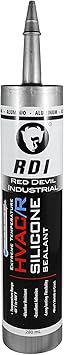 Red Devil 089650 Extreme Temperature HVAC/R Silicone Sealant, 280 ml, Aluminum, 1 Pack, Made in USA
