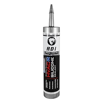 Red Devil 089650 Extreme Temperature HVAC/R Silicone Sealant, 280 ml, Aluminum, 1 Pack, Made in USA