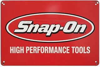 SnapOn High Performance Tools Tin Sign Vintage SnapOn Logo Metal Sign Print Aesthetic for Garden Yard Bar Porch Home Bedroom Kitchen Wall Decor Gift 8 X 12 in