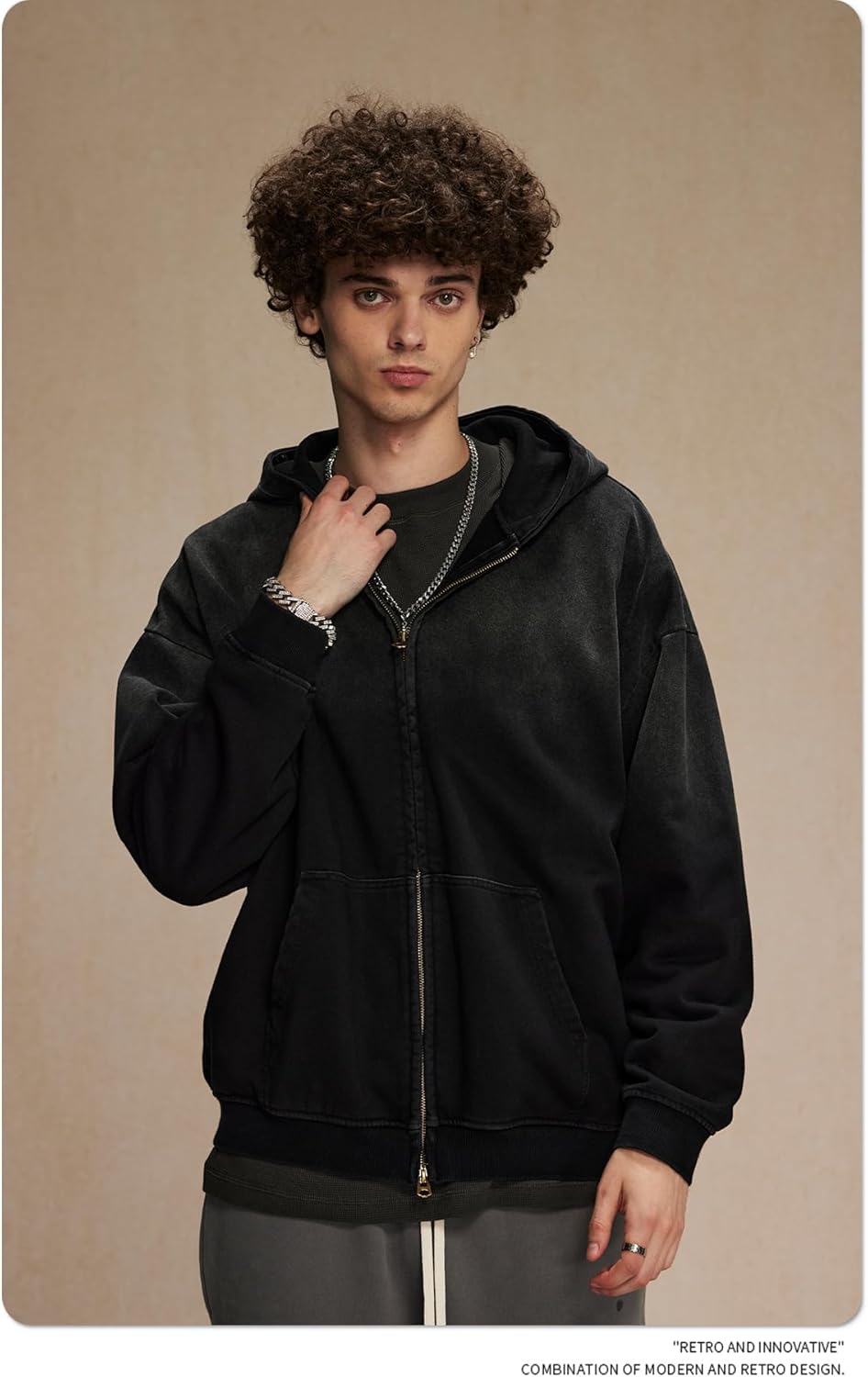 Mens Acid Wash Hoodies Oversized Unisex Heavyweight Hoodie Vintage Sweatshirt Men Women Streetwear