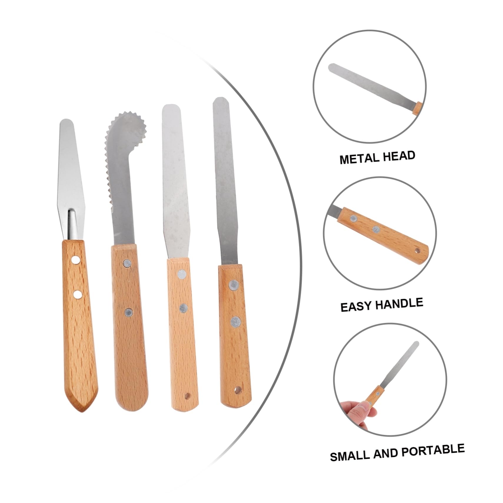 NUOBESTY 3 Ensembles Couteau À Graver Outil Poterie Sculpture Spatule À Plâtre Coupeur Palettiseur Fraise pour Sculpter Coupe Céramique Acier Inoxydable 4 Pièces * 3