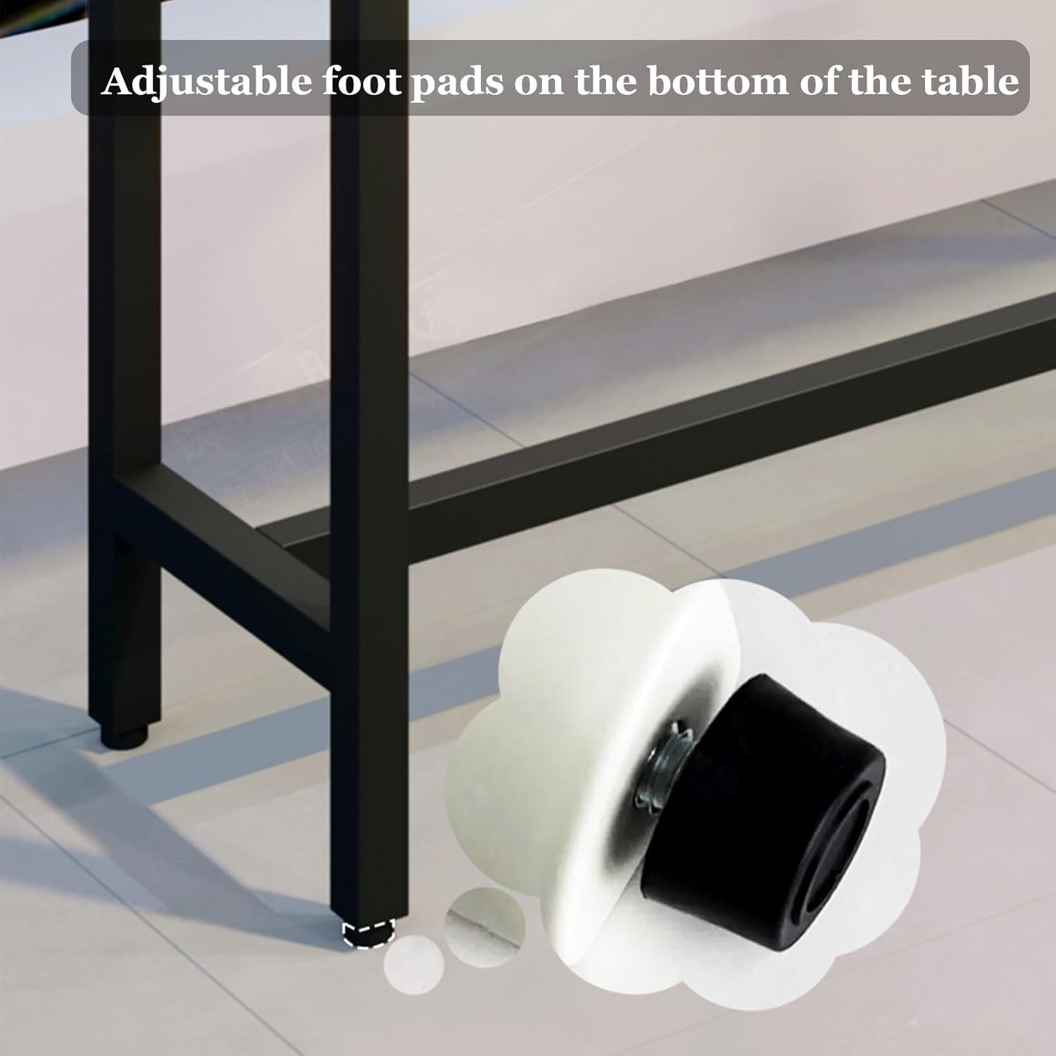 Rectangular Bar Table,Bar Table, High Table, Counter Breakfast Dining High Tables with Footrest and Adjustable Footpads Metal Frame Pub Coffee Desk for Small Space Kitchen Living Room(100X40X10