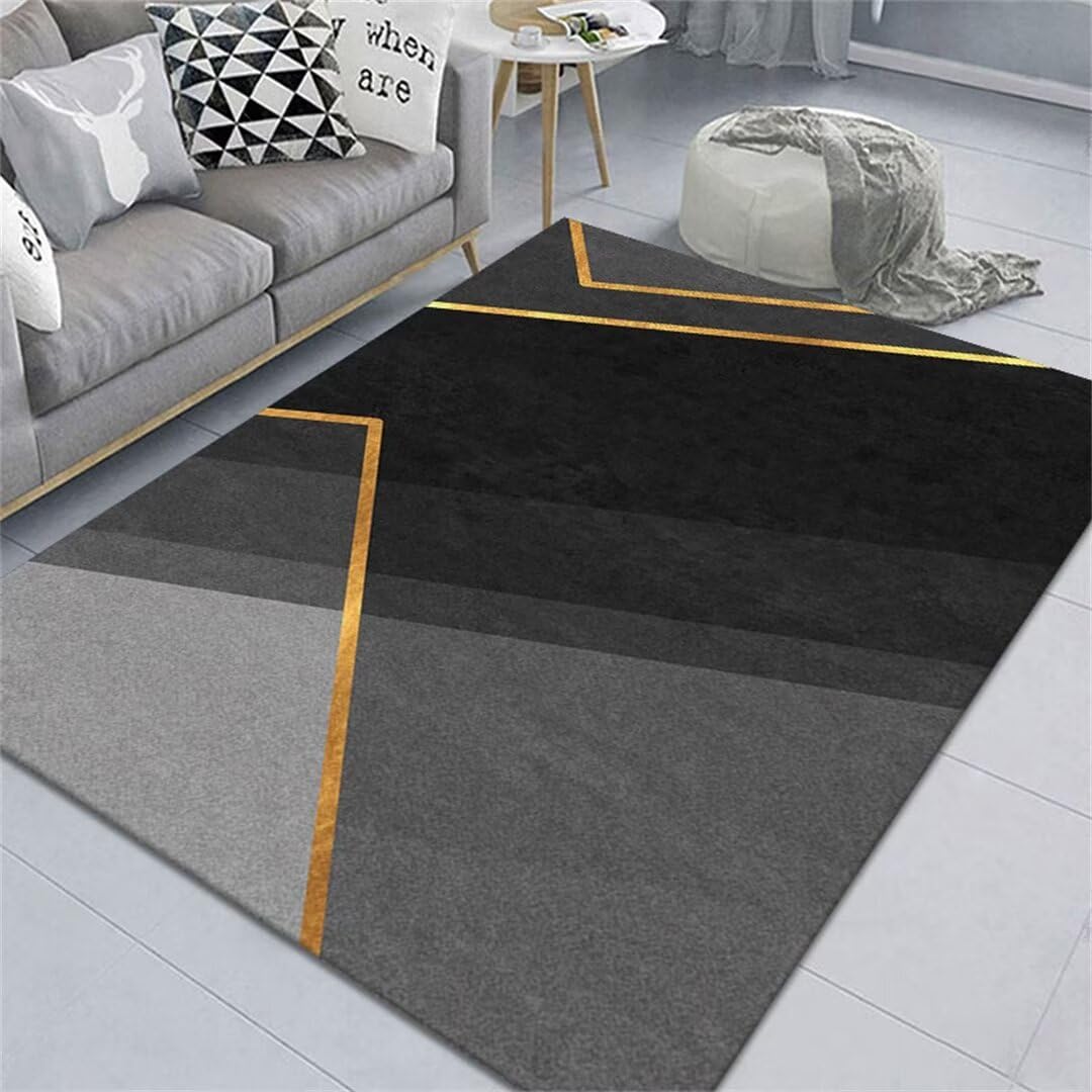 Tapis chambre enfants anti-tache gris foncé 160x230 antidérapant