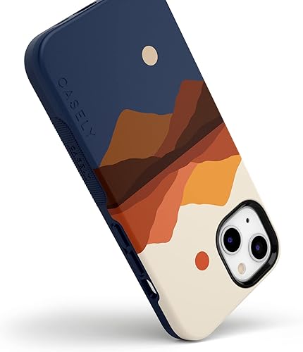 Miniatura 2 de Casely Funda para iPhone 13  Compatible con MagSafe  Los opuestos se atraen  Funda de montaña con bloques de color de día y noche